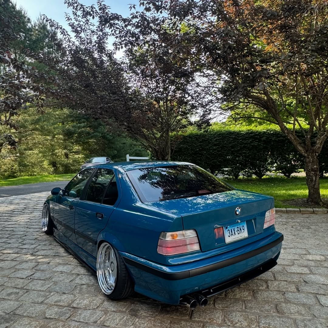 Gloss Petrol Blue Car Vinyl Wrap PET review j_e36 05