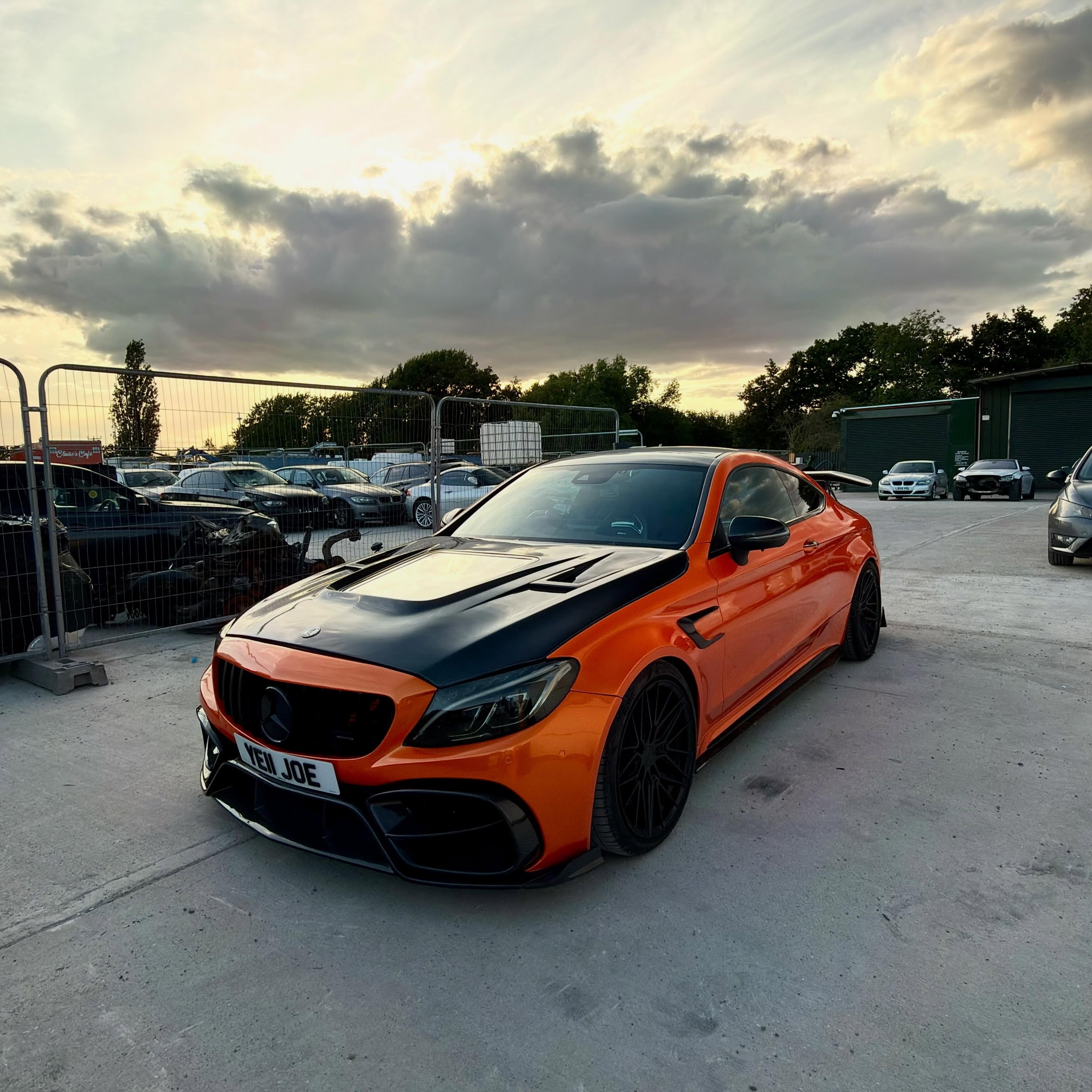 Gloss Metallic Fiery Orange Car Vinyl Wrap PET  review 3