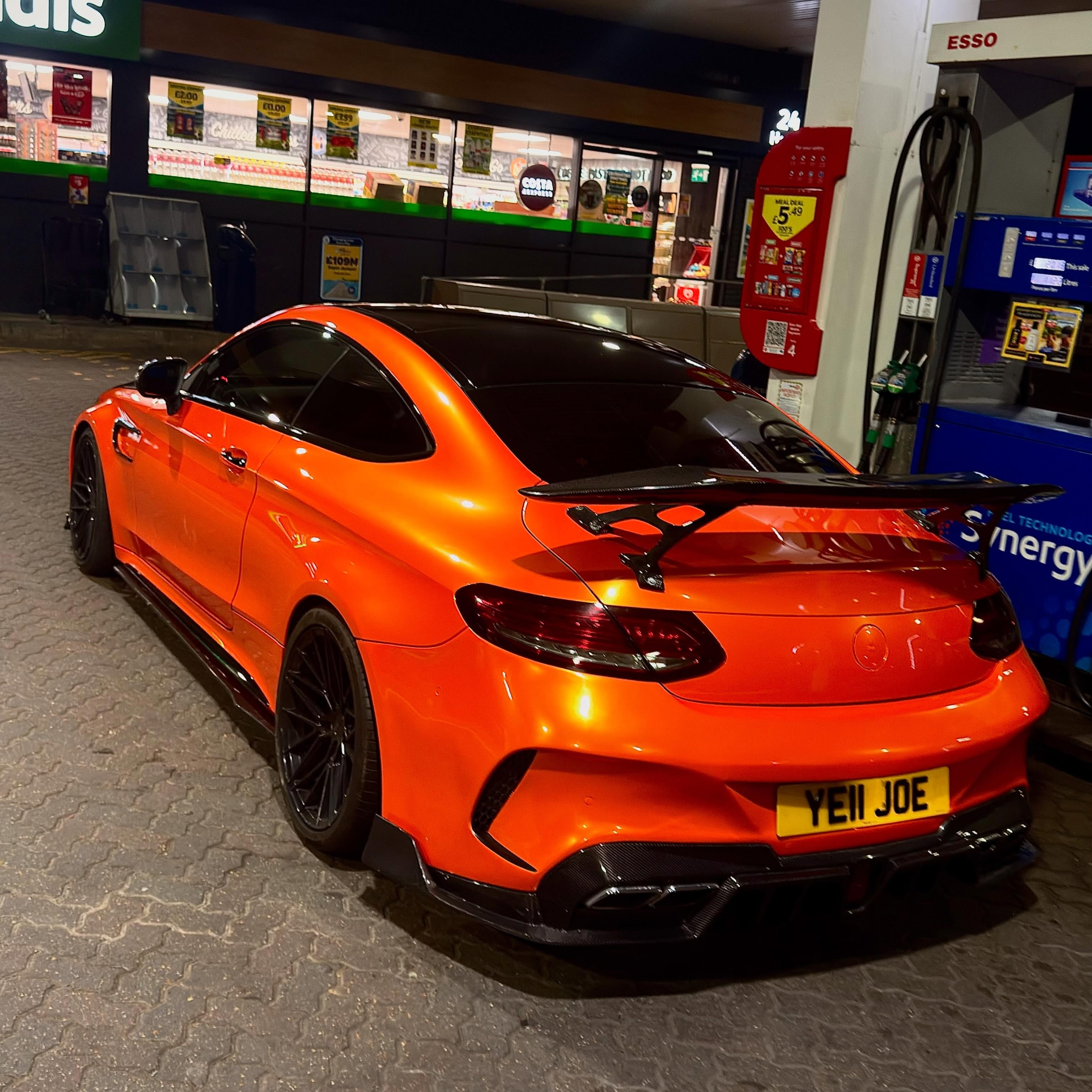 Gloss Metallic Fiery Orange Car Vinyl Wrap PET  review 1