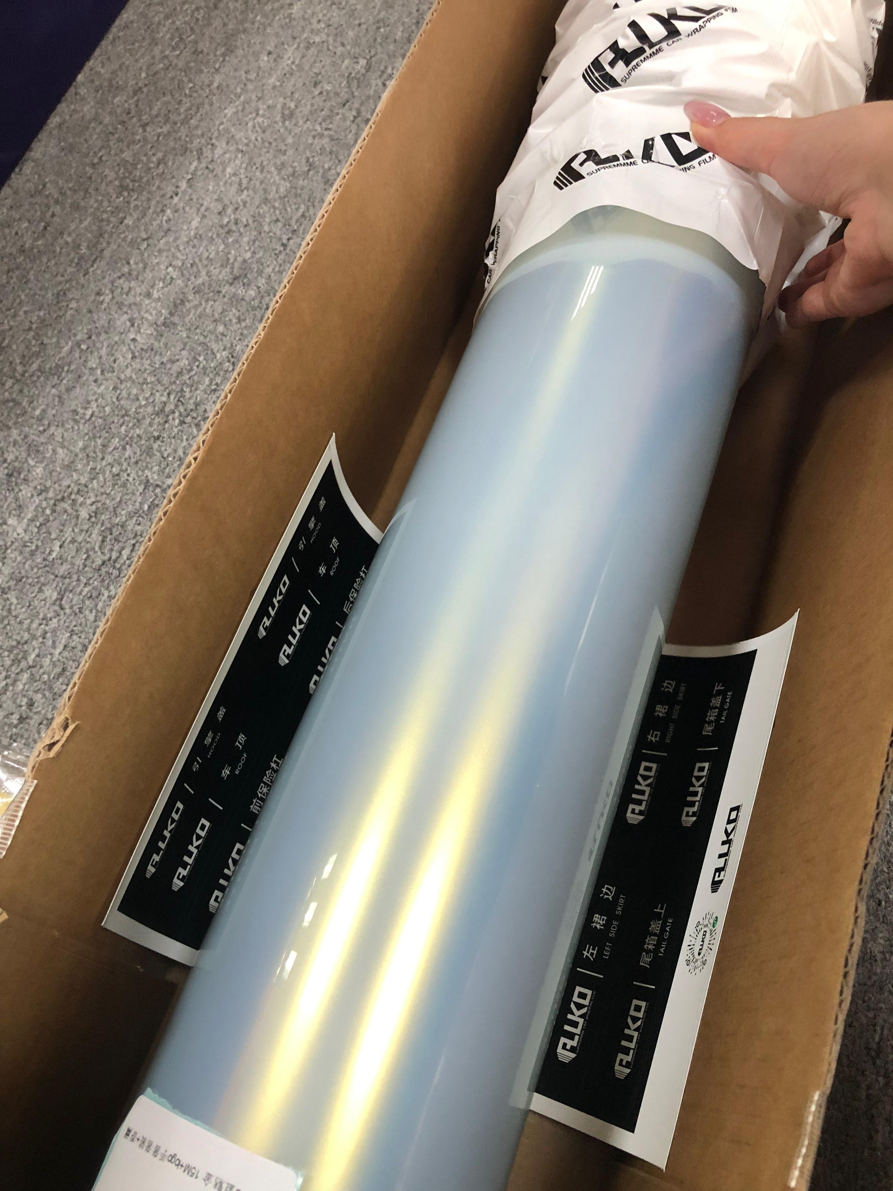 TPU Glossy Metallic Chameleon Gold Blue Colored PPF Paint Protection Film review 0