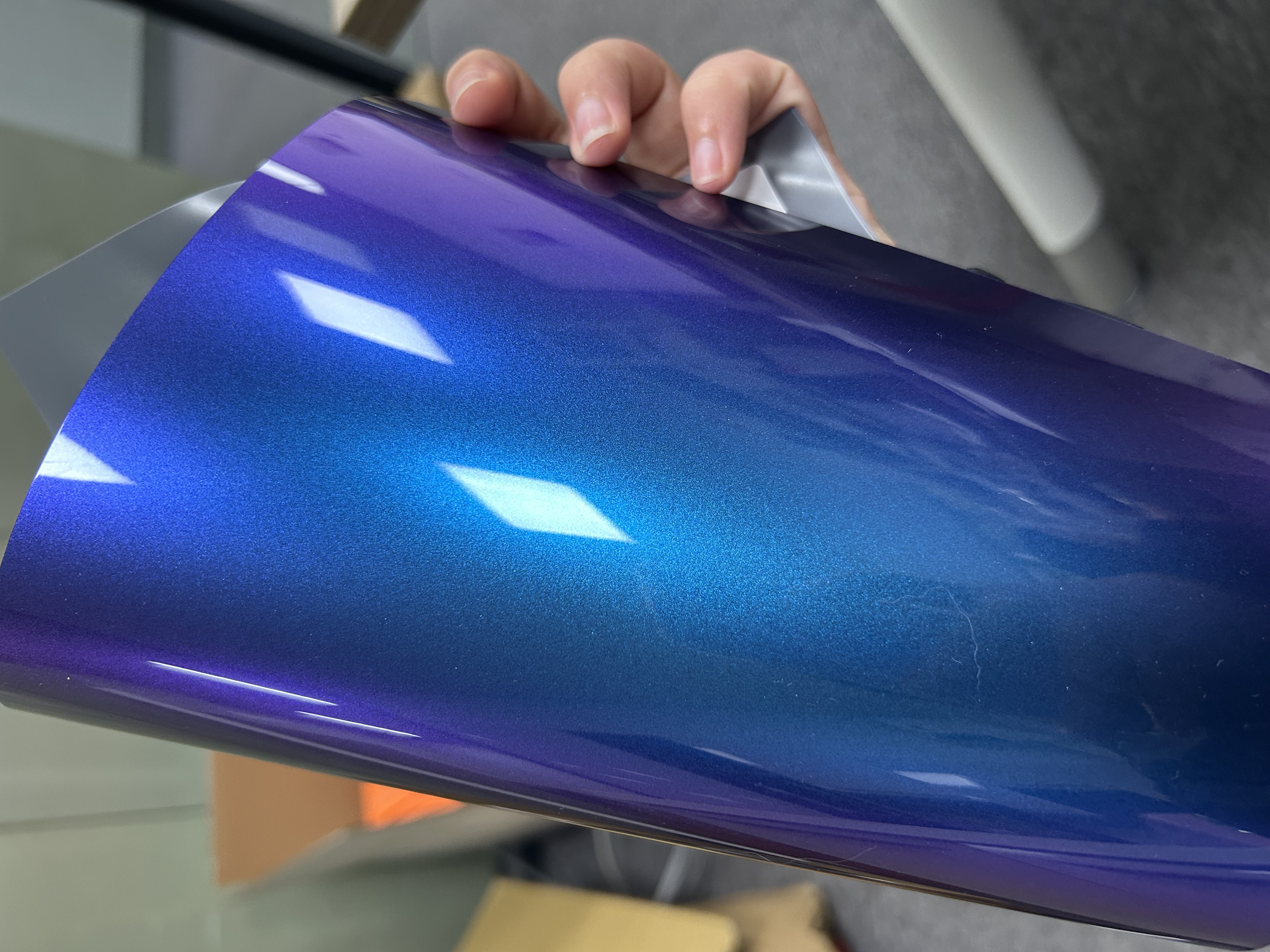 TPU Gloss Chameleon Blue Purple Colored PPF Paint Protection Film review 0