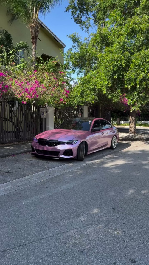 Gloss Metallic Passion Pink Car Vinyl Wrap PET reviewed by