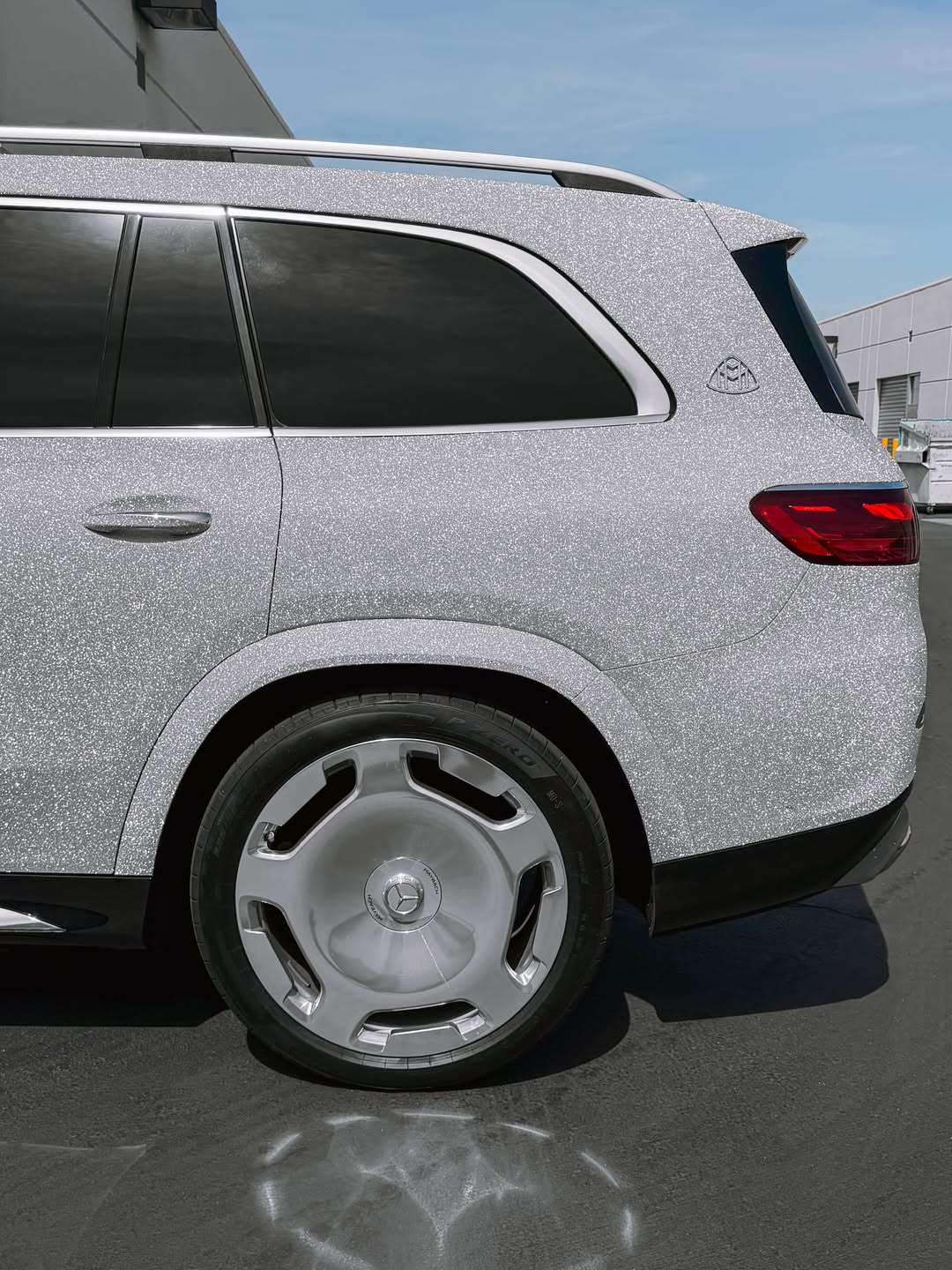 Matte Diamond Glitter Silver Car Vinyl Wrap review 4