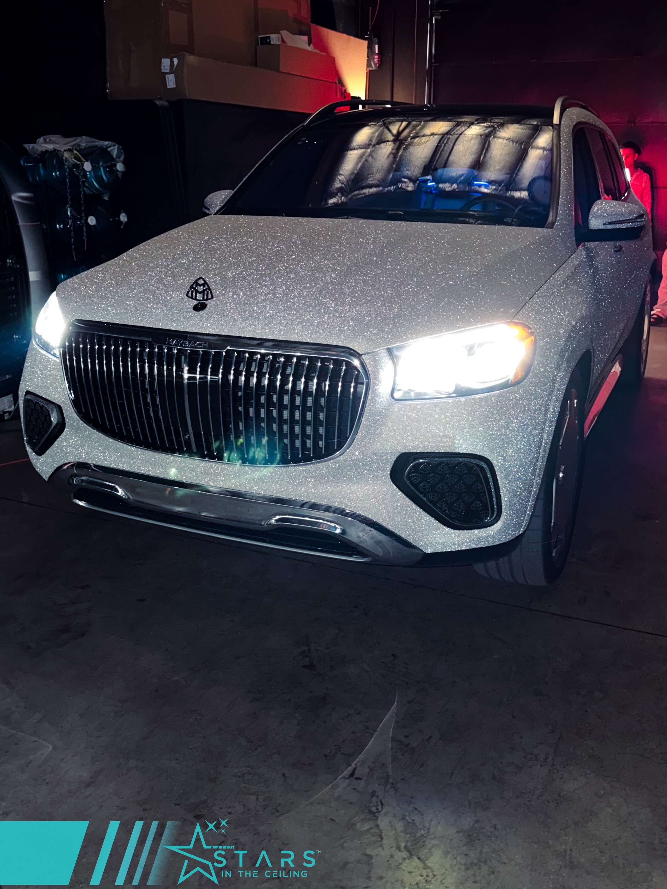 Matte Diamond Glitter Silver Car Vinyl Wrap review 5
