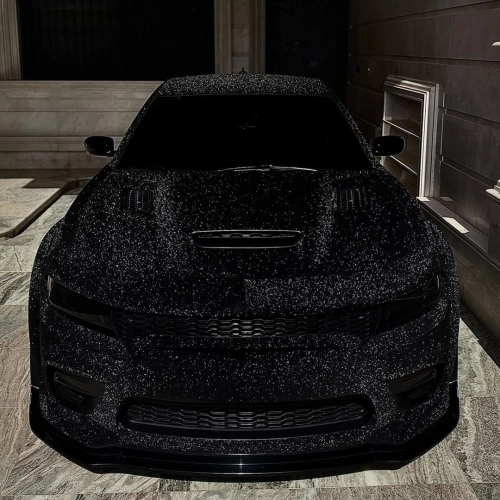 Matte Diamond Glitter Black Diamond Vinyl Wrap reviewed by