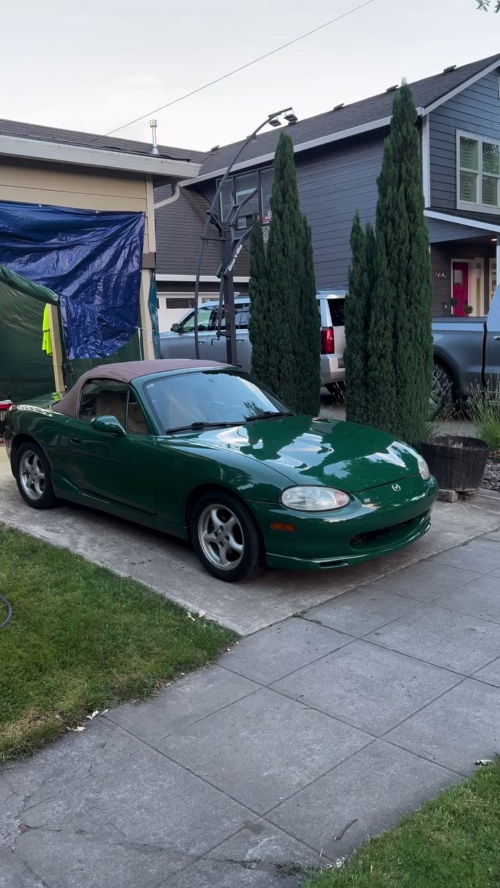 Gloss British Racing Green Car Vinyl Wrap Porsche PET reviewed by