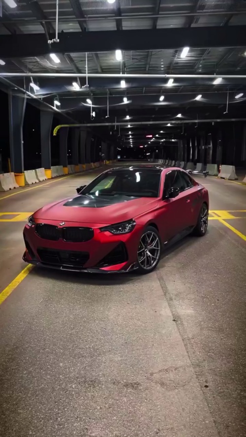 TPU Matte Magic Flame Ruby Red Colored PPF Paint Protection Film reviewed by