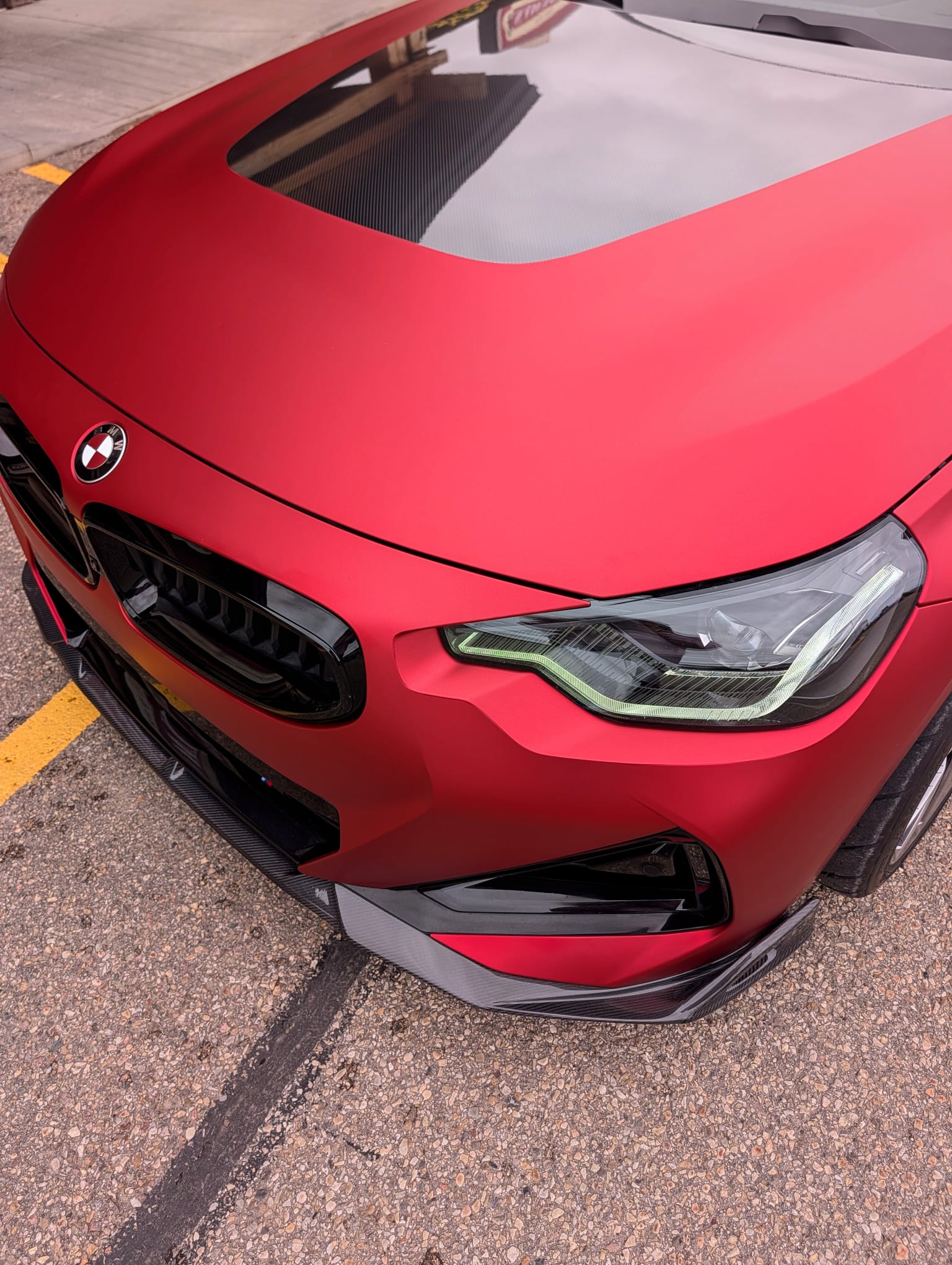 TPU Matte Magic Flame Ruby Red Colored PPF Paint Protection Film review 3