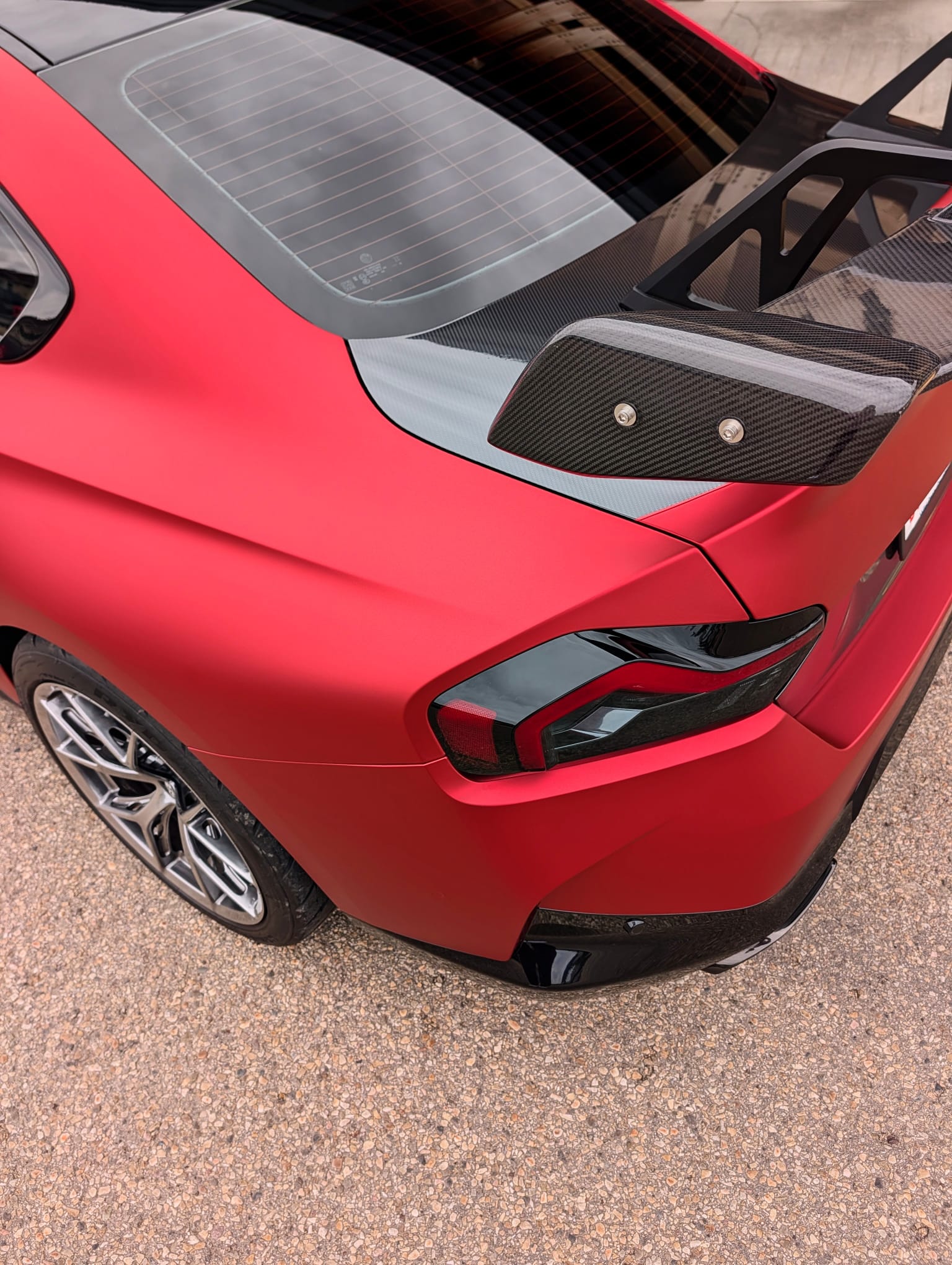 TPU Matte Magic Flame Ruby Red Colored PPF Paint Protection Film review 5