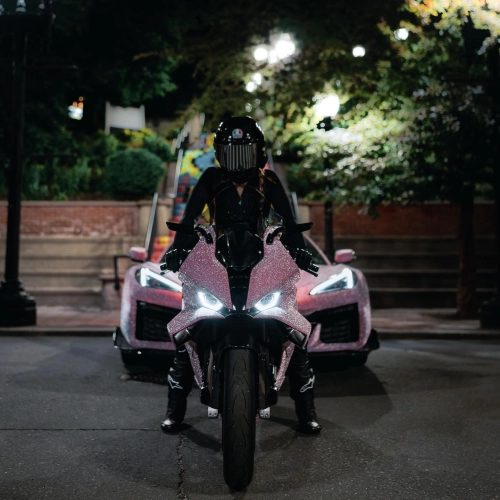 Matte Diamond Glitter Pink Car Vinyl Wrap  reviewed by