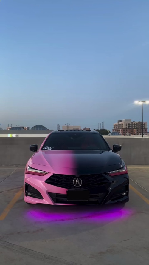 ALUKOVINYL Pink to Black Gradient Custom Printed Vinyl Wrap  reviewed by