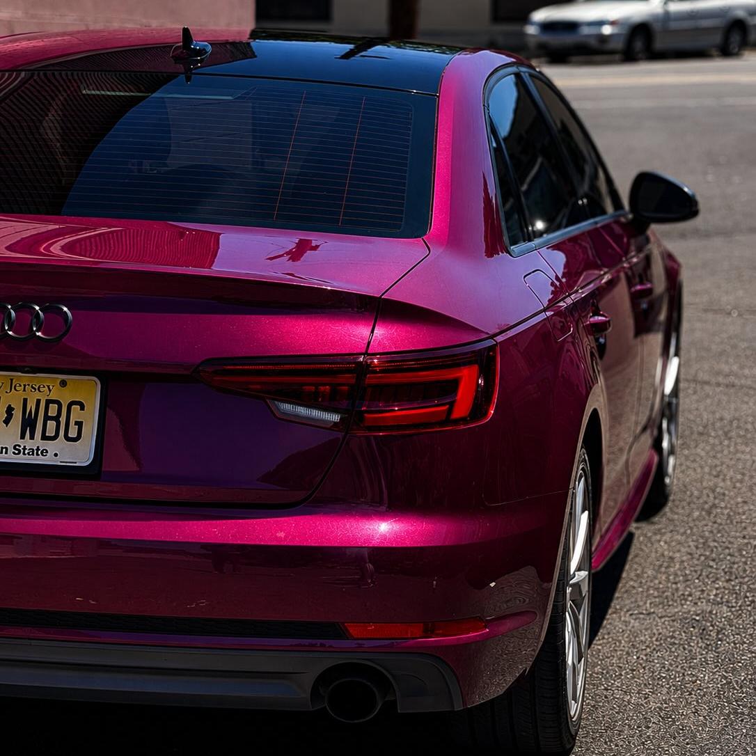 Gloss Metallic Rubellite Purple Car Vinyl Wrap PET  review 3
