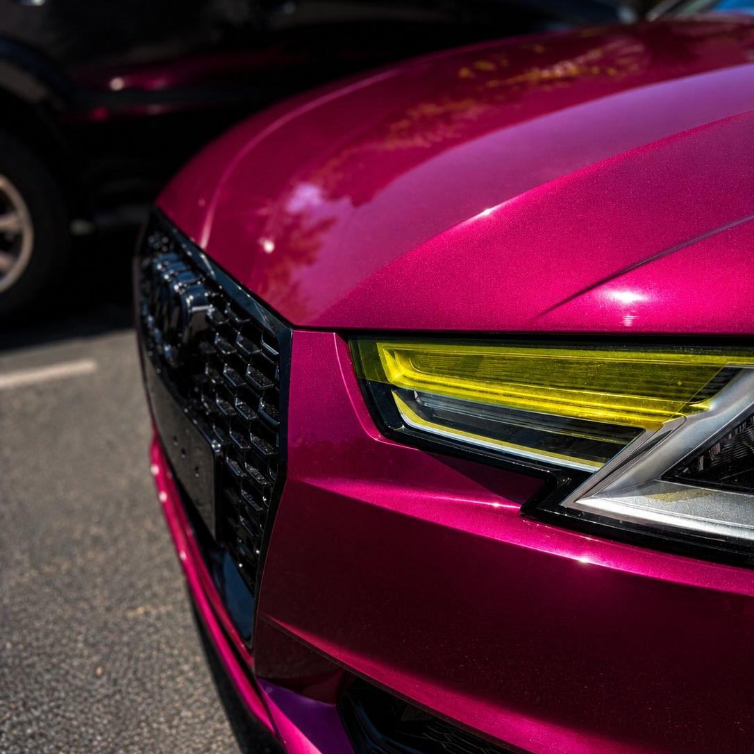 Gloss Metallic Rubellite Purple Car Vinyl Wrap PET  review 5