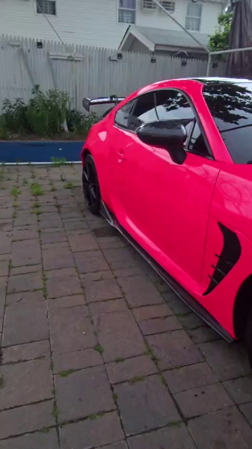 Gloss Fluorescent Pink Car Vinyl Wrap reviewed by