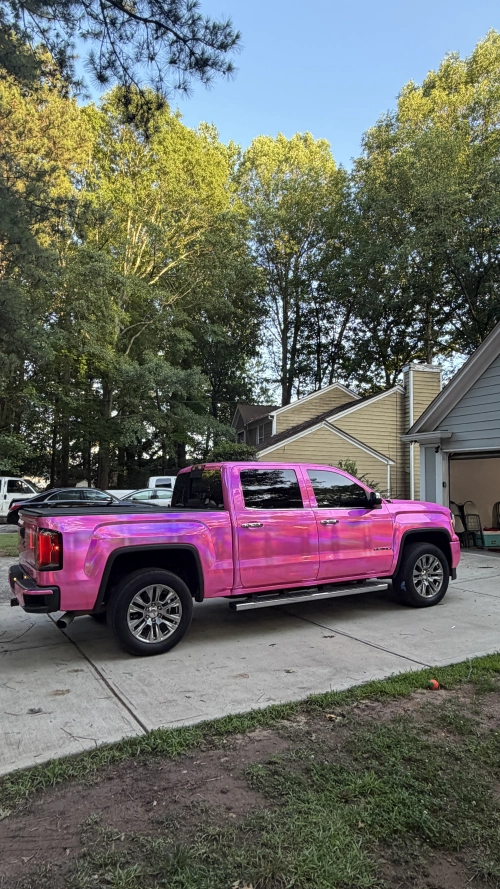 Gloss Pink Holographic Chrome Laser Car Vinyl Wrap Coupe BMW reviewed by