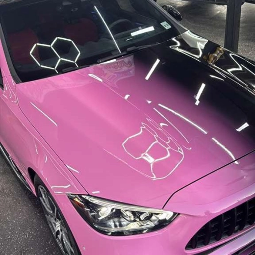 ALUKOVINYL Pink to Black Gradient Custom Printed Vinyl Wrap  reviewed by