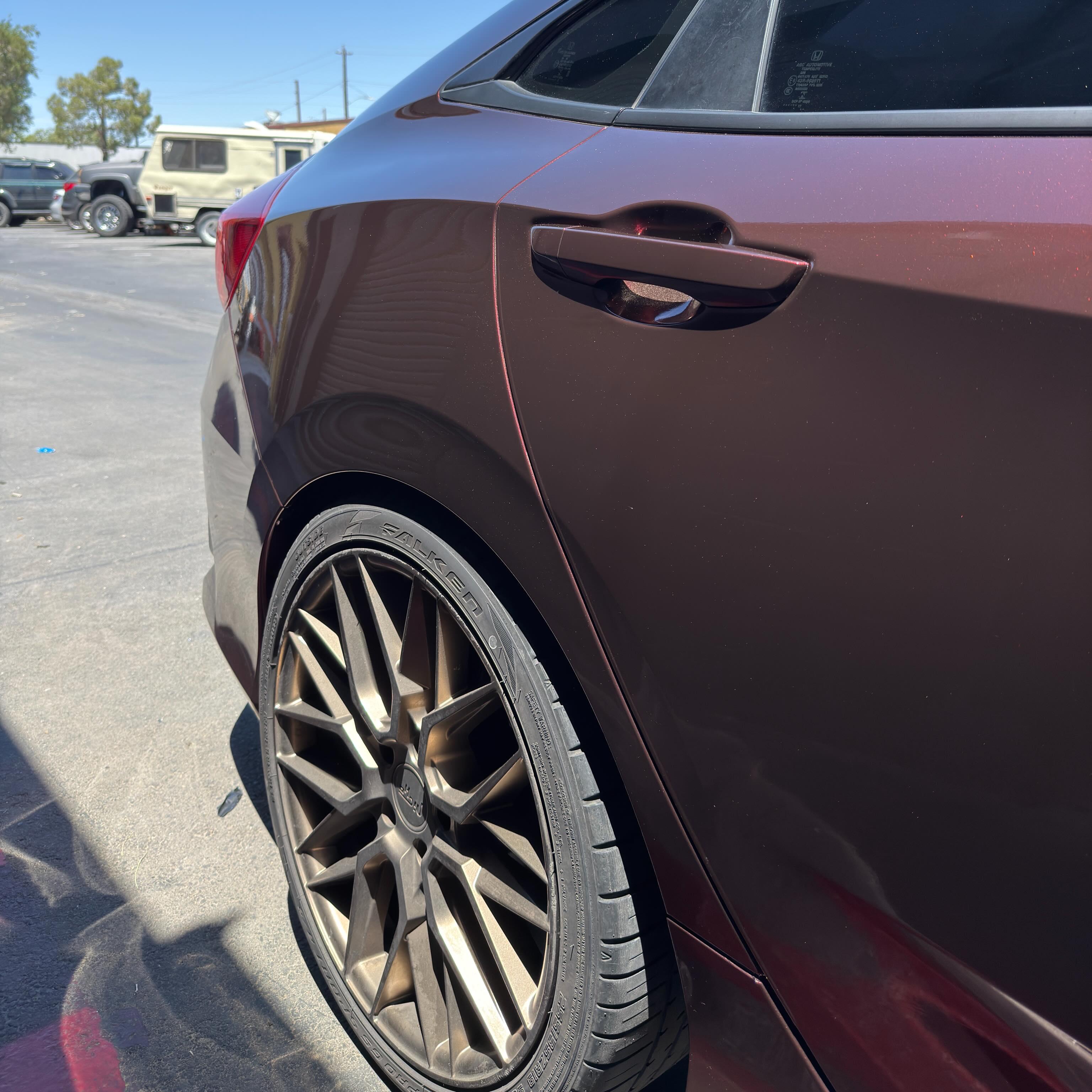 Gloss Metallic Plum Red Car Vinyl Wrap PET review P-lum 04