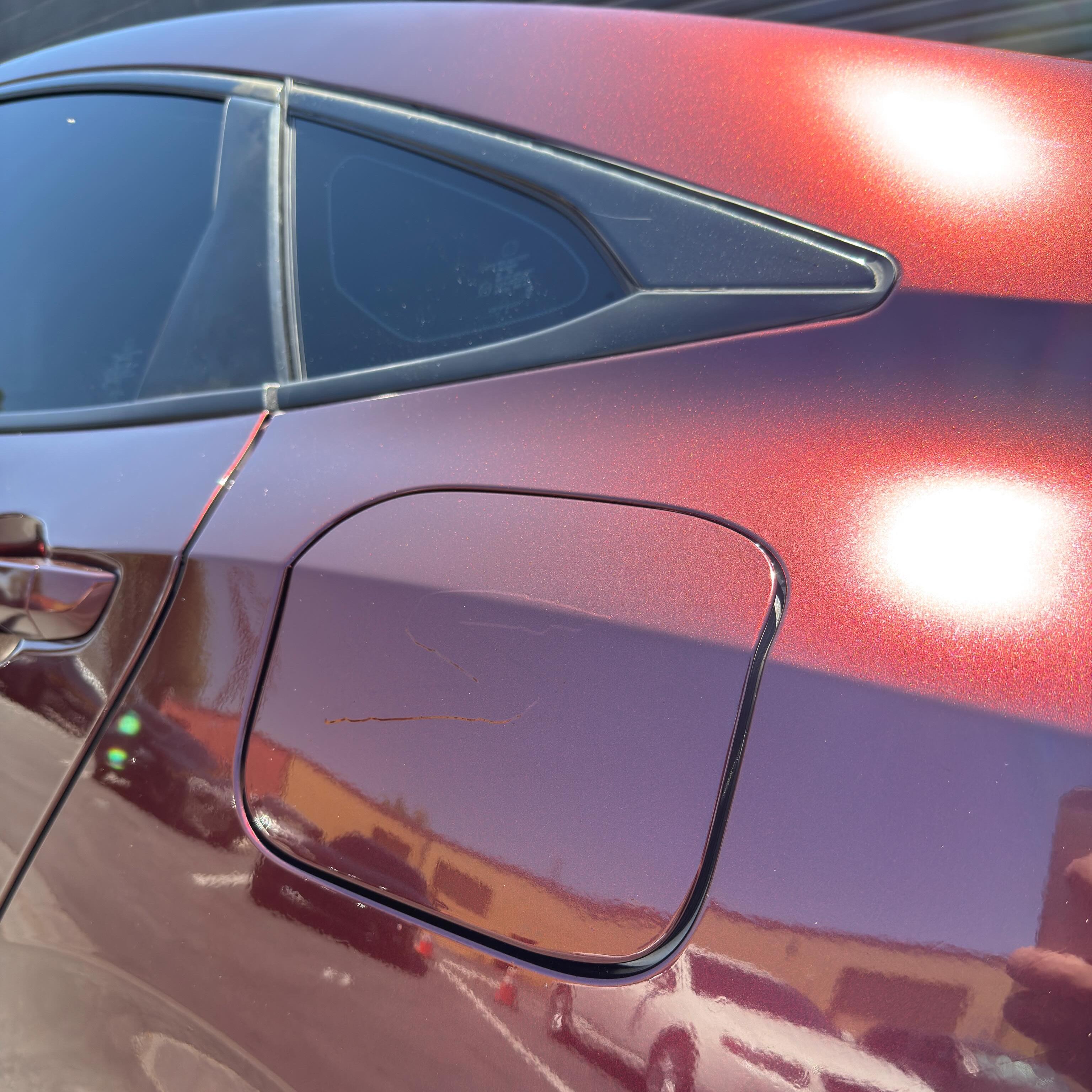Gloss Metallic Plum Red Car Vinyl Wrap PET review P-lum 02