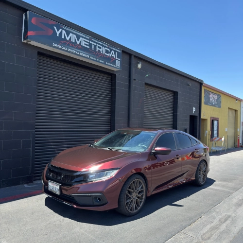 Gloss Metallic Plum Red Car Vinyl Wrap PET reviewed by