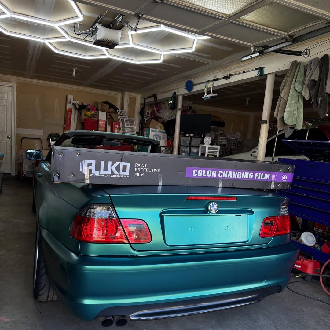 Matte Metallic Emerald Green Car Vinyl Wrap PET review 4