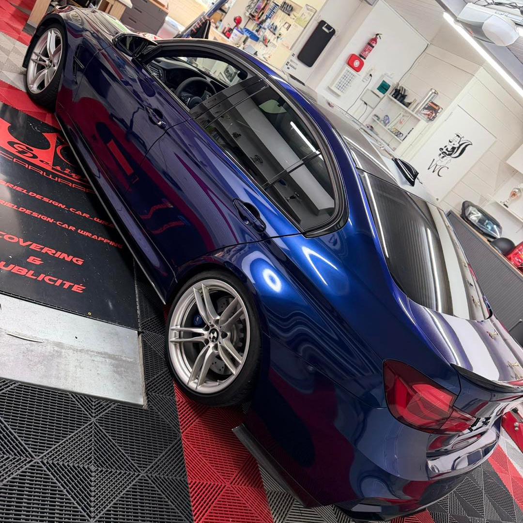Gloss Metallic Tanzanite Blue Car Vinyl Wrap PET review 1