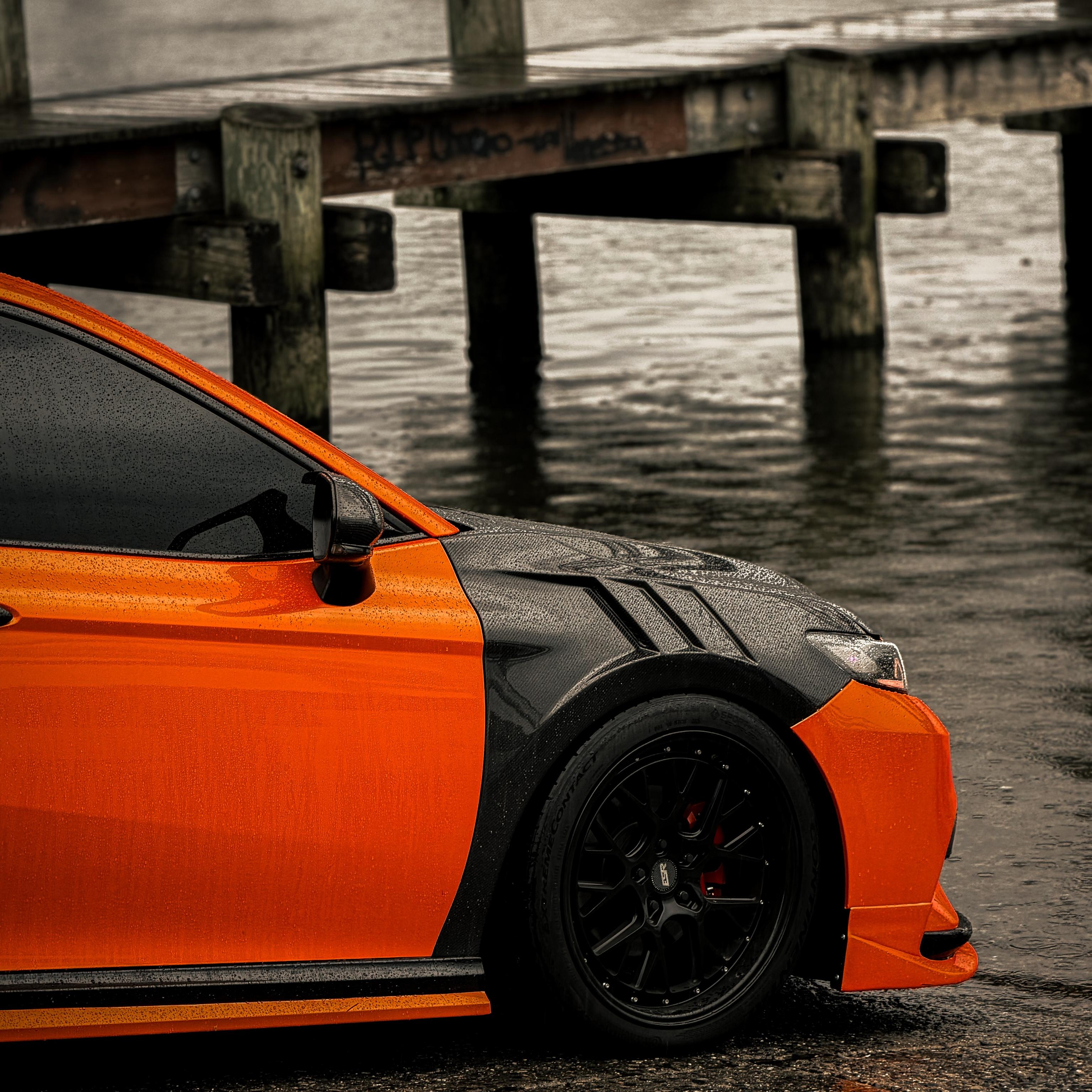 Gloss Metallic Fiery Orange Car Vinyl Wrap PET  review autoholics_sj 03