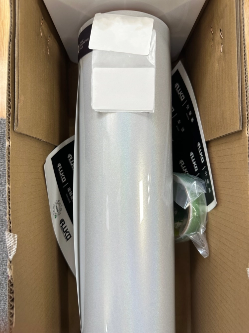 TPU Gloss Metallic Rainbow Laser White Colored PPF Paint Protection Film reviewed by