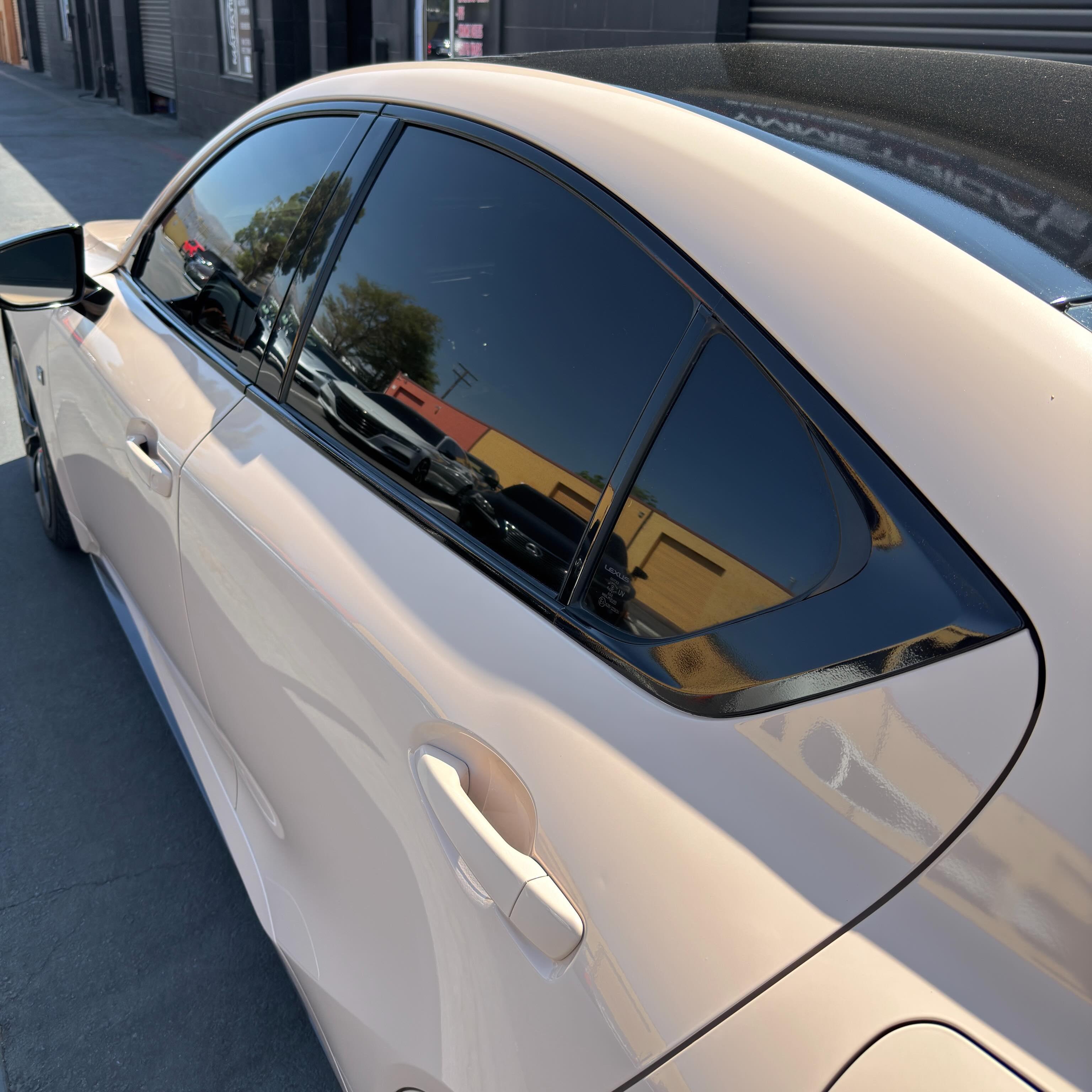 Gloss Super Shine Latte Car Vinyl Wrap PET  review 1