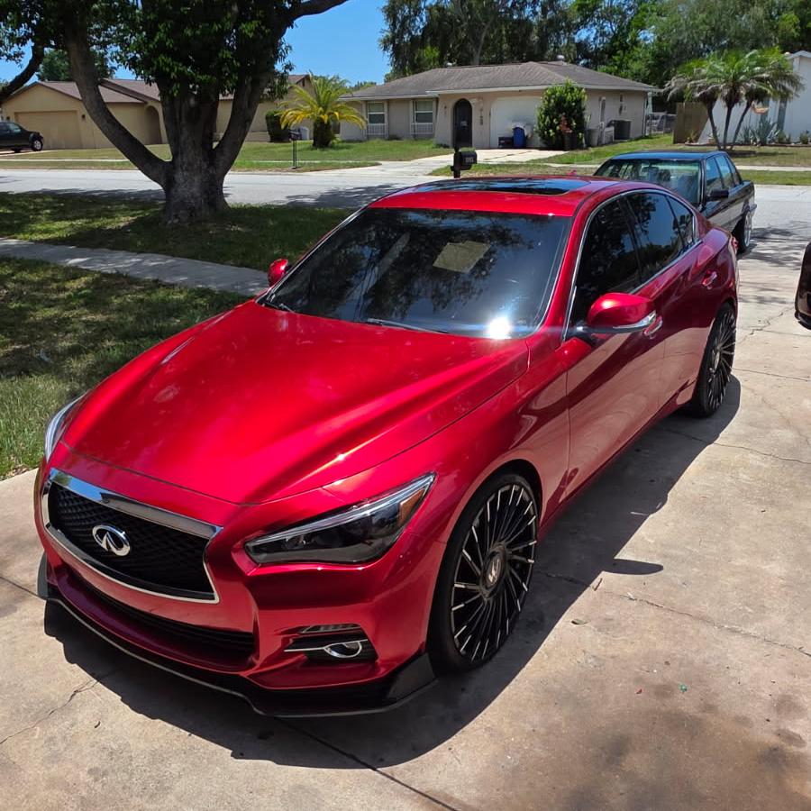 Gloss Metallic Liquid Ruby Red Car Vinyl Wrap PET review 1
