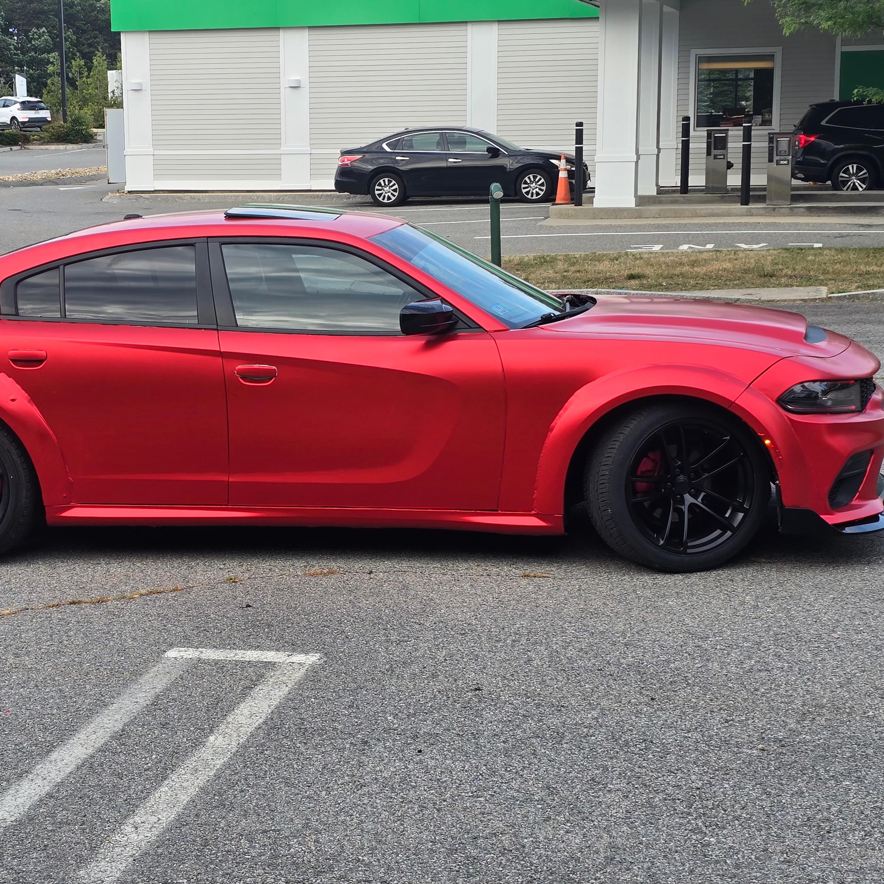 Matte Satin Red Ceramics Red Car Vinyl Wrap PET review 3