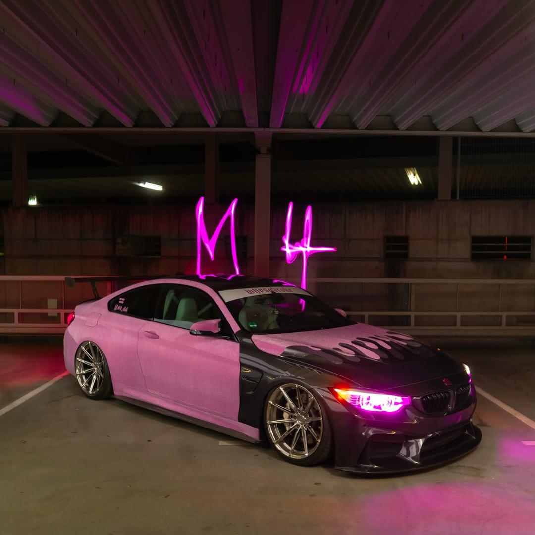 Matte Diamond Glitter Pink Car Vinyl Wrap  review 1
