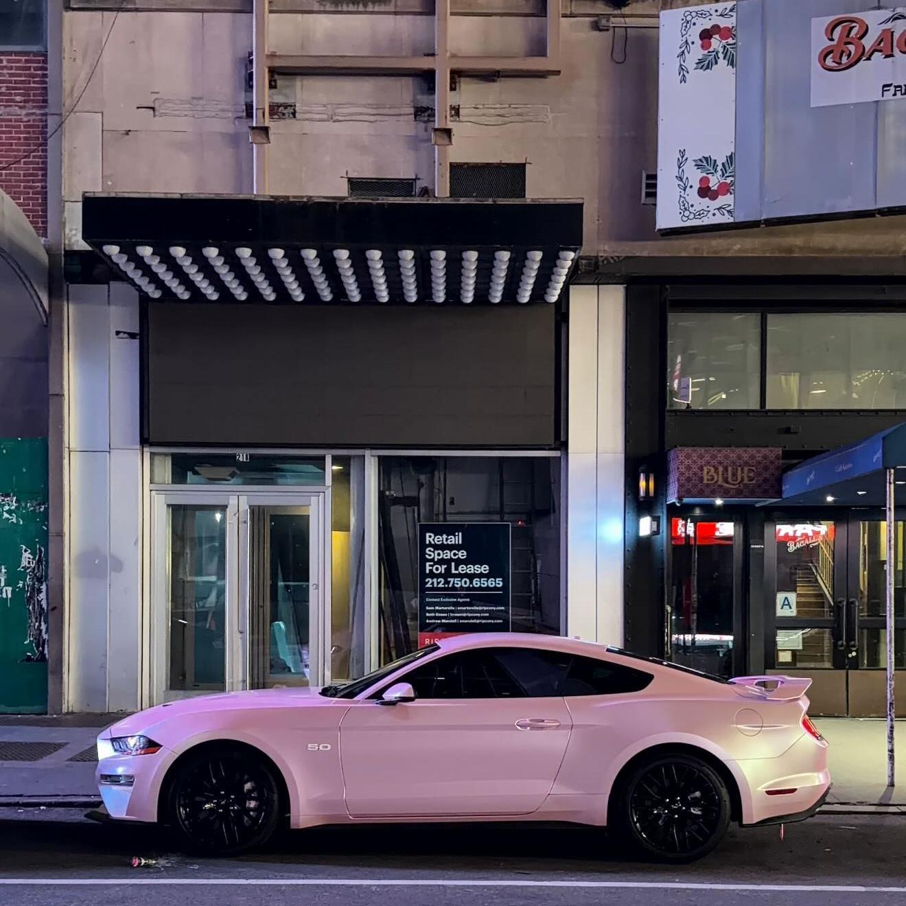 Matte Metallic Pearl Pink Car Vinyl Wrap PET review 3