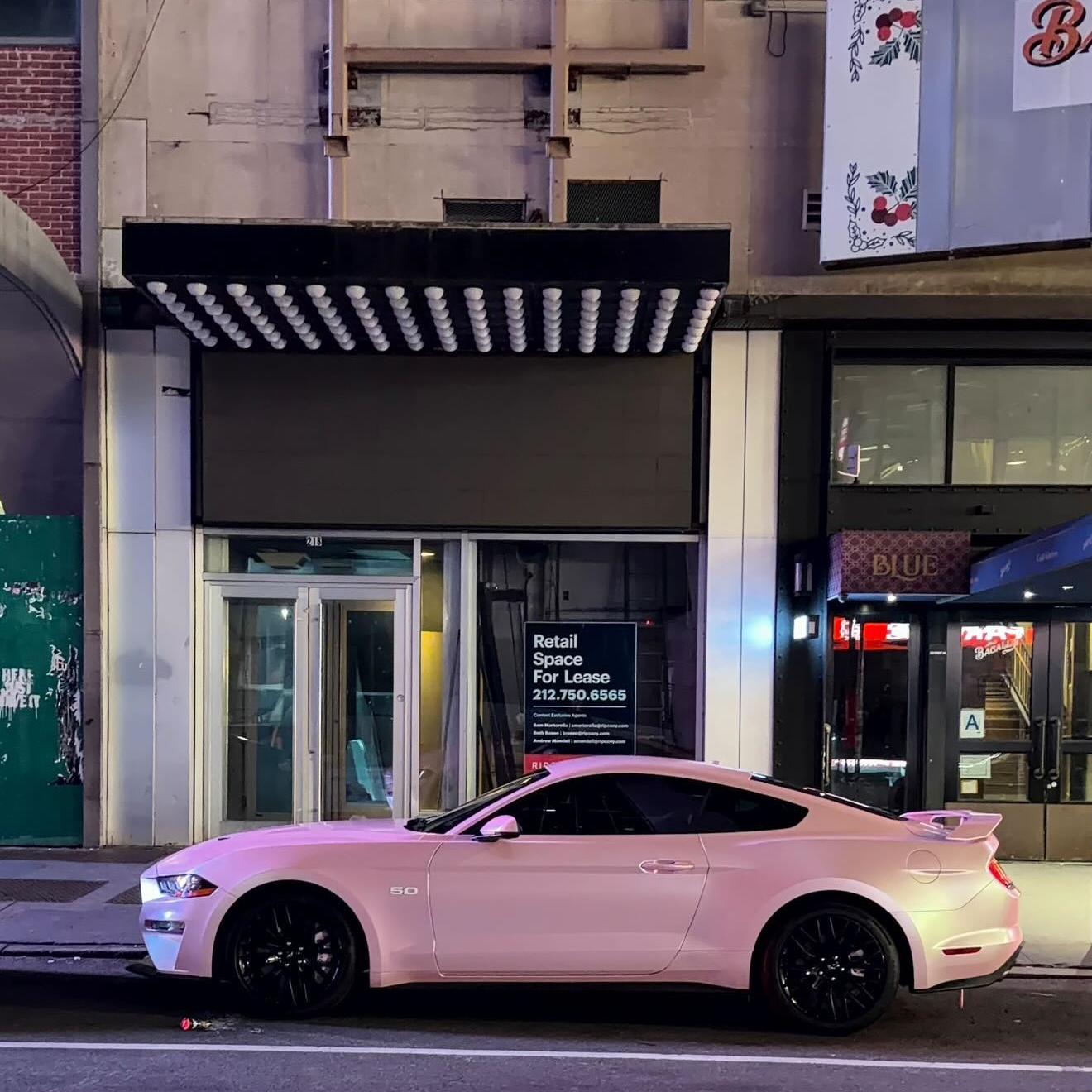 Matte Metallic Pearl Pink Car Vinyl Wrap PET review 5