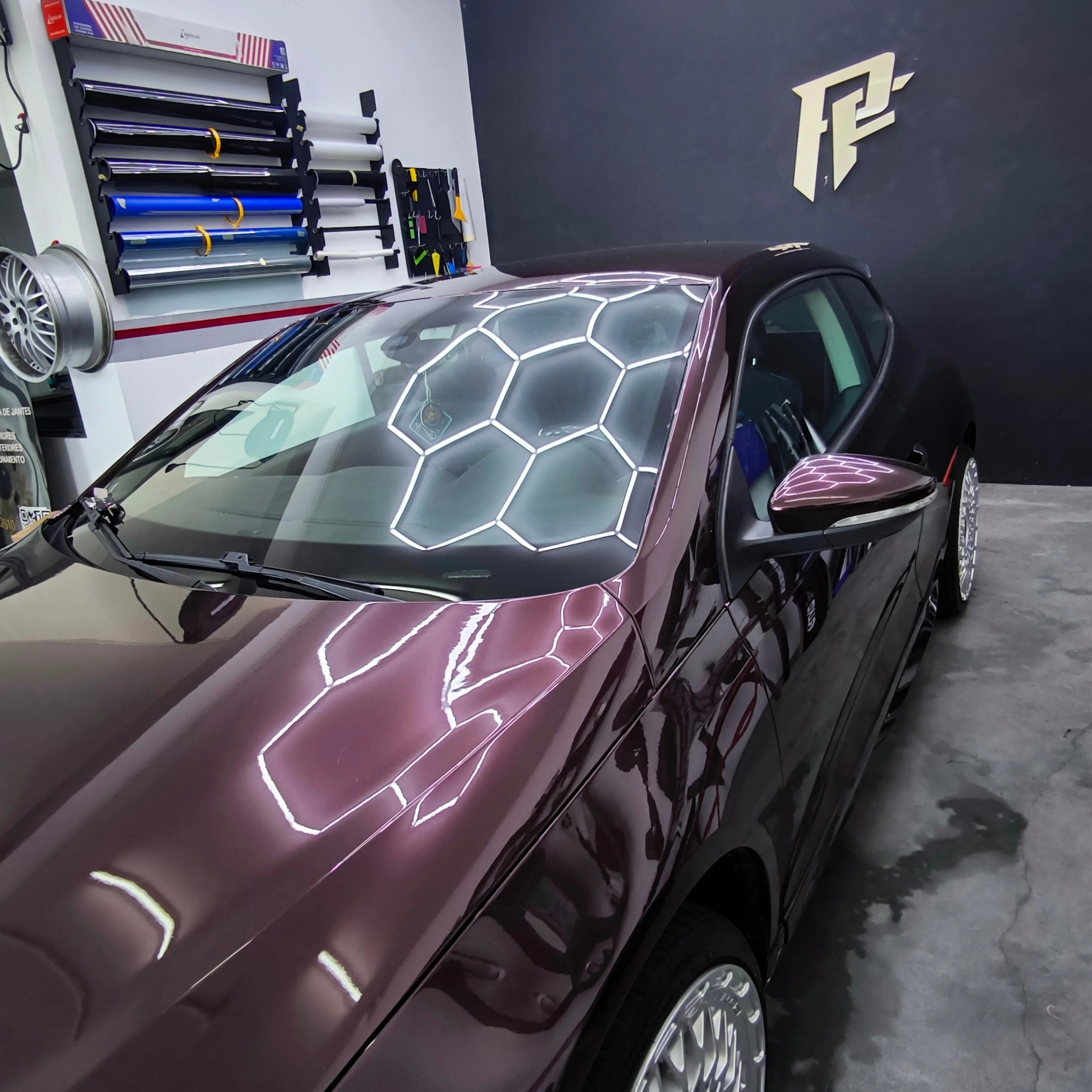 Gloss Metallic Black Rose Car Vinyl Wrap PET review 3