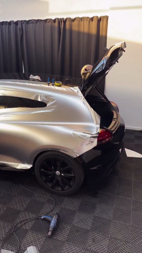 Matte Satin Chrome Silver Car Vinyl Wrap | Satin Chrome X Silver Car Wrap  reviewed by