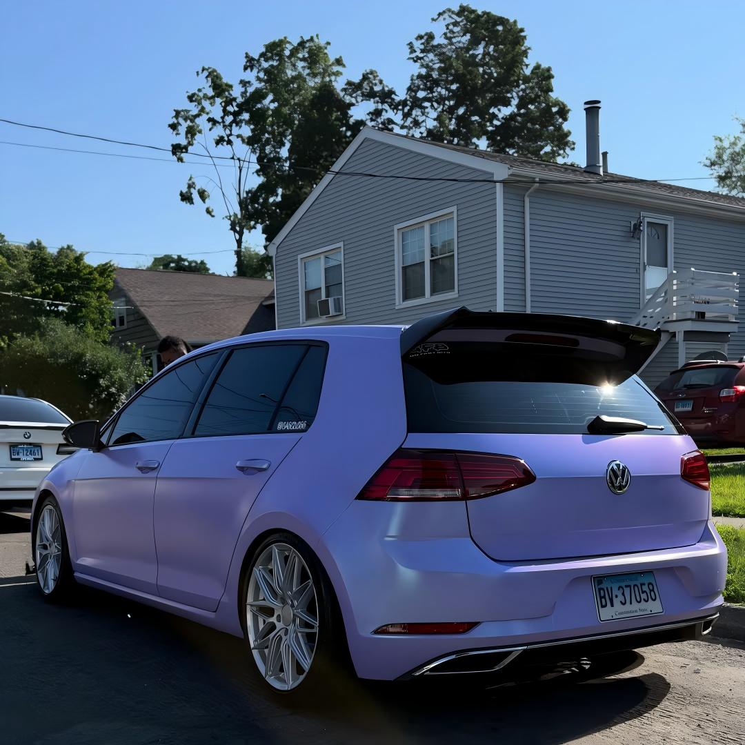 Matte Chameleon Glacial Frost Purple Car Vinyl Wrap PET review 1