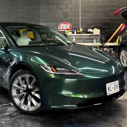 TPU Gloss Metallic Gotland Green Colored PPF Paint Protection Film reviewed by