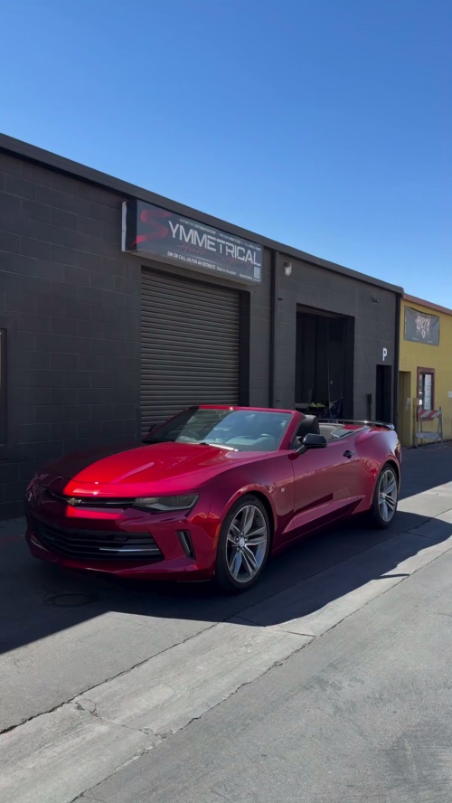 Gloss Metallic Cherry Red Car Vinyl Wrap PET reviewed by
