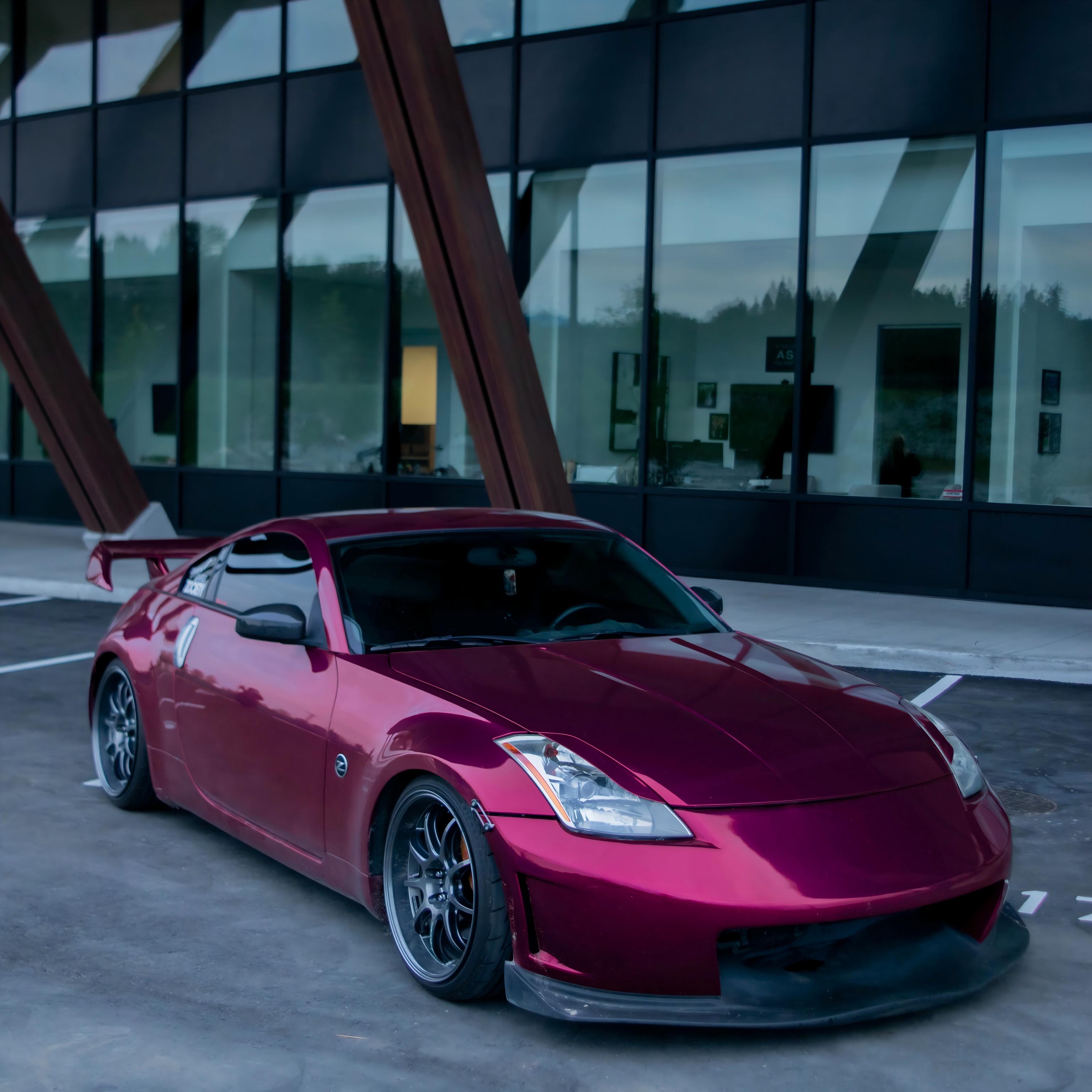 Gloss Metallic Rubellite Purple Car Vinyl Wrap PET  review ll350zz 01