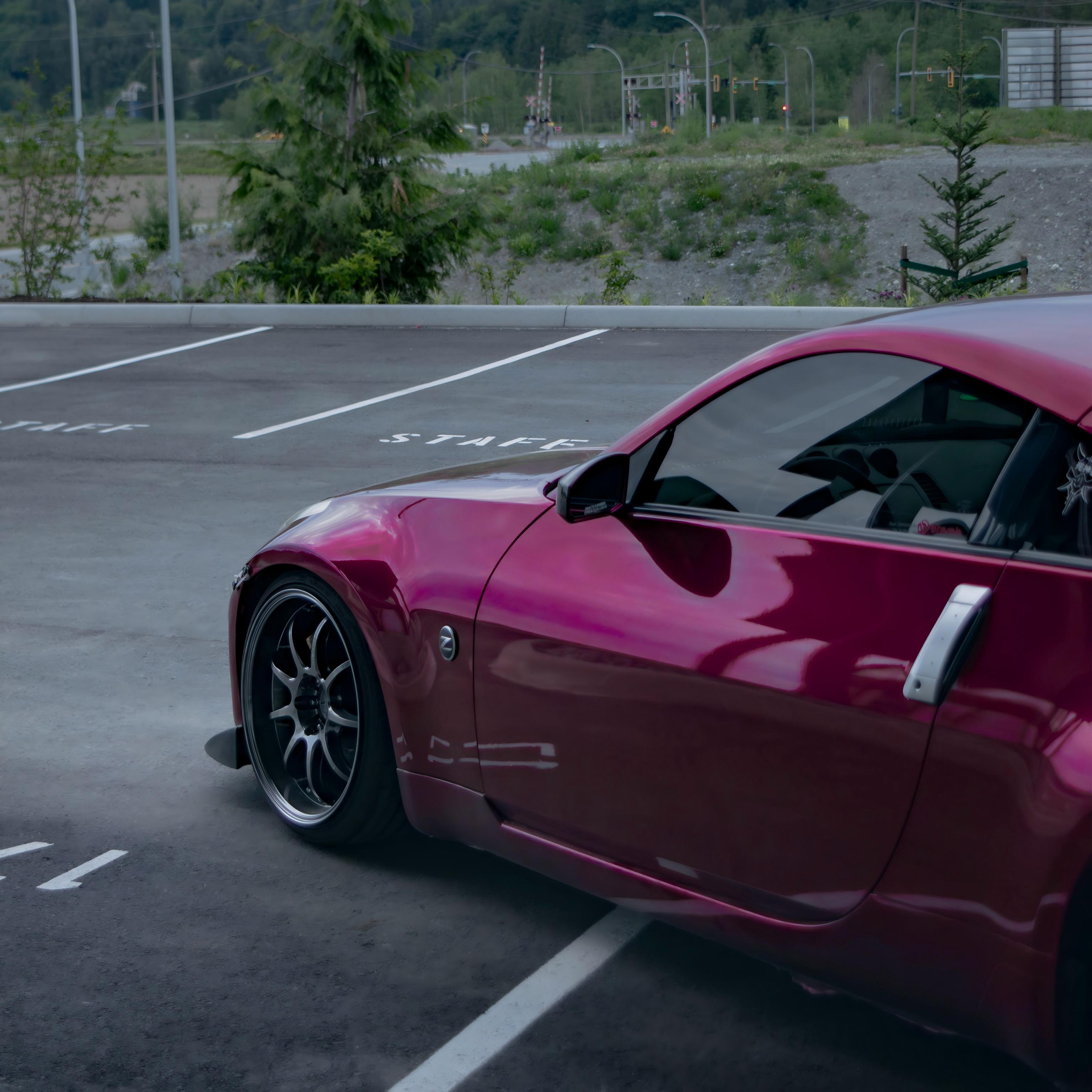 Gloss Metallic Rubellite Purple Car Vinyl Wrap PET  review ll350zz 02