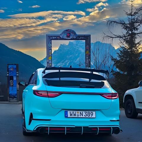 Gloss Sparkle Glitter Tiffany Blue Car Vinyl Wrap review 2
