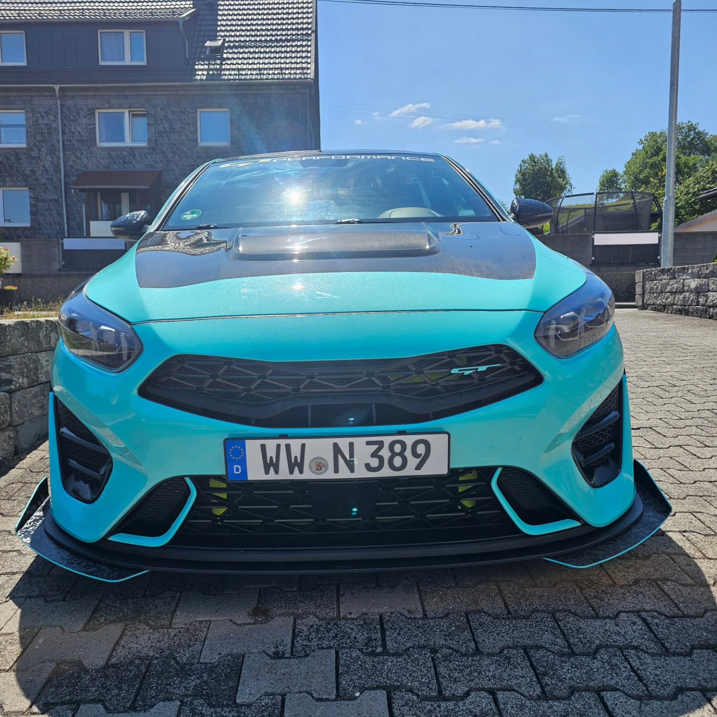 Gloss Sparkle Glitter Tiffany Blue Car Vinyl Wrap review 3