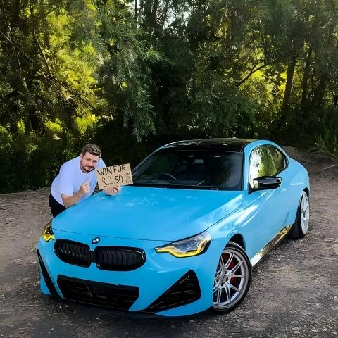Gloss Light Sky Blue Car Vinyl Wrap PET reviewed by