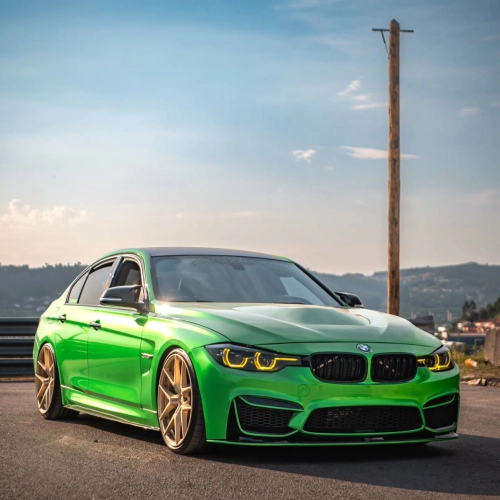 Gloss Metallic Flame Green Car Vinyl Wrap PET reviewed by