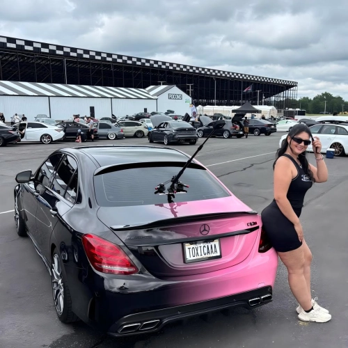 ALUKOVINYL Pink to Black Gradient Custom Printed Vinyl Wrap  reviewed by