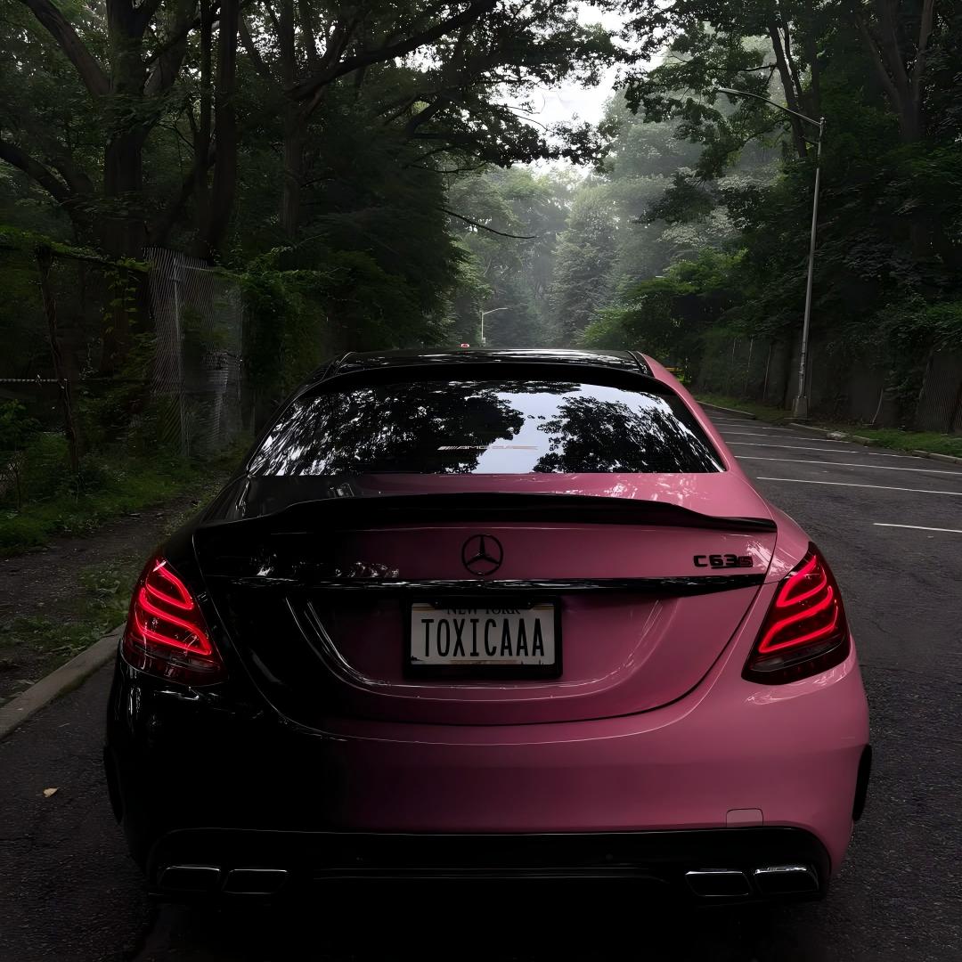 ALUKOVINYL Pink to Black Gradient Custom Printed Vinyl Wrap  review 2