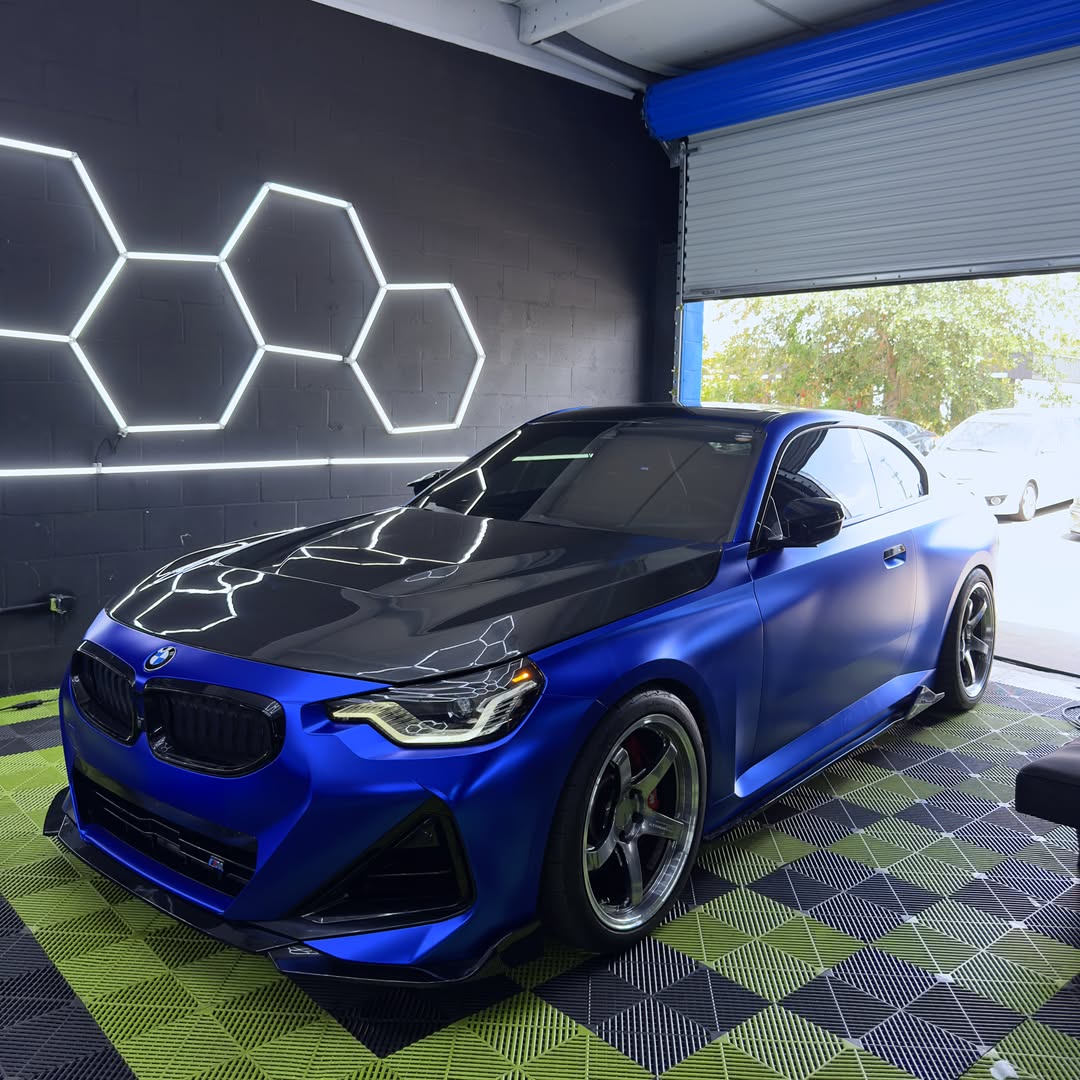 Matte Metallic Satin Blueberry Car Vinyl Wrap PET review 0