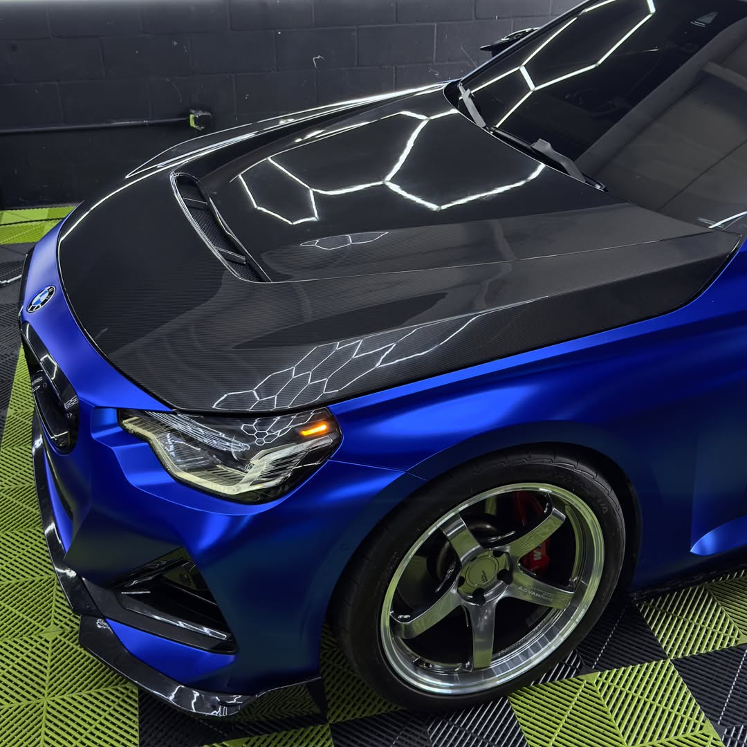 Matte Metallic Satin Blueberry Car Vinyl Wrap PET review 3