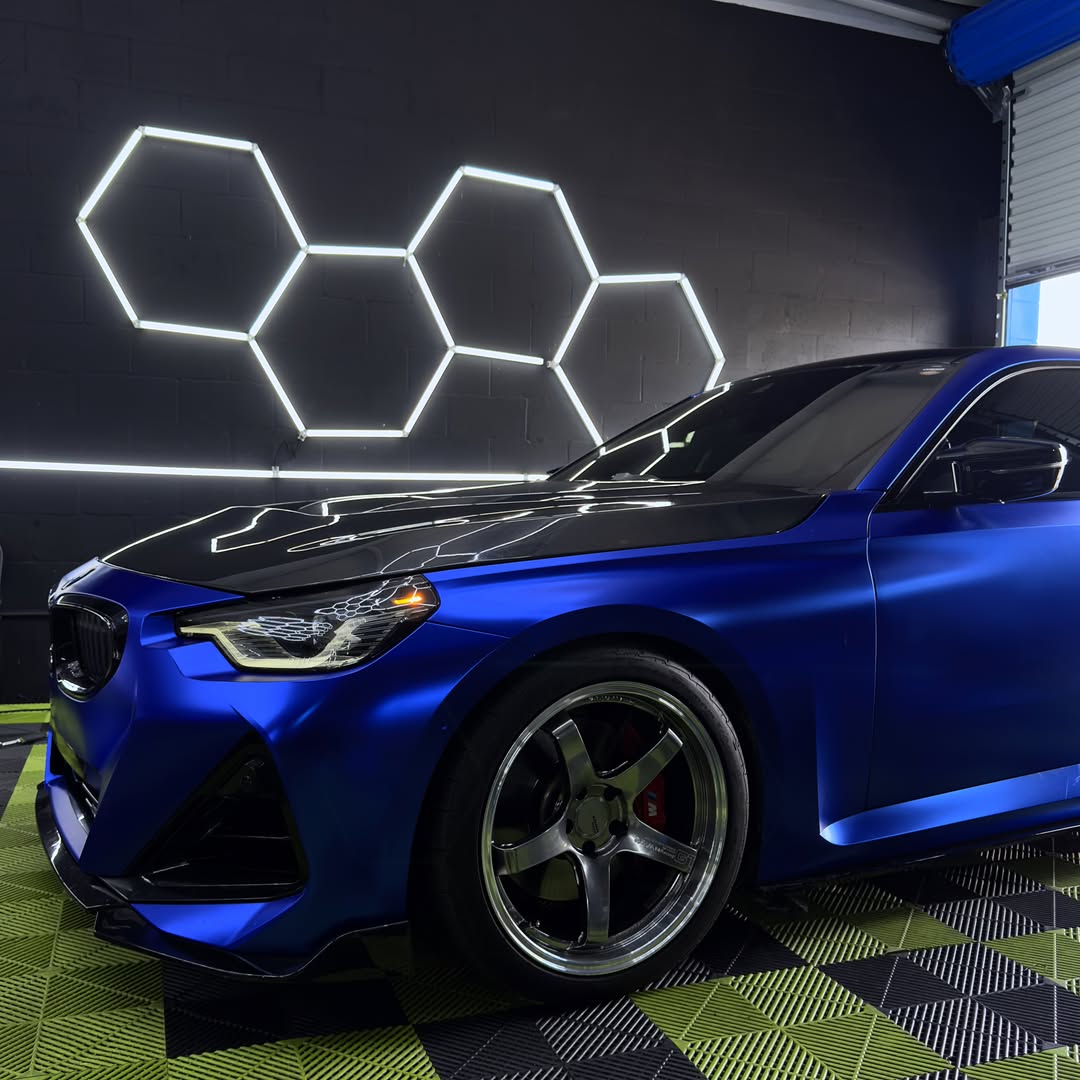 Matte Metallic Satin Blueberry Car Vinyl Wrap PET review 4