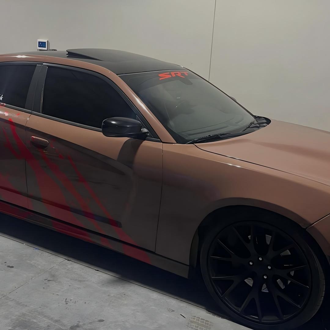 Gloss Mocha Brown Car Vinyl Wrap PET review 5